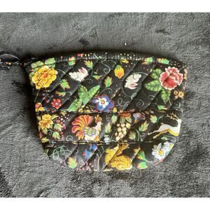 Vintage Vera Bradley Make Up Pouch Tavern On The Green Pattern Lined 7x5”